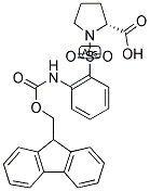 (R)-1-[2-(9H-FLUOREN-9-YLMETHOXYCARBONYLAMINO)-BENZENESULFONYL]-PYRROLIDINE-2-CARBOXYLIC ACID Struktur