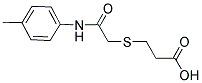 3-([2-[(4-METHYLPHENYL)AMINO]-2-OXOETHYL]THIO)PROPANOIC ACID Struktur