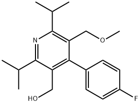 2,6-DIISOPROPYL-4-(4-FLUOROPHENYL)-3-HYDROXYMETHYL-5-METHOXYPYRIDINE Struktur