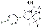 3-(4-FLUOROPHENYL)-5-HYDROXY-5-(TRIFLUOROMETHYL)-4,5-DIHYDRO-1H-PYRAZOLE-1-CARBOTHIOAMIDE Struktur