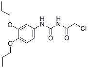 2-CHLORO-N-[[(3,4-DIPROPOXYPHENYL)AMINO]CARBONYL]ACETAMIDE Struktur