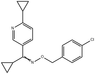 CYCLOPROPYL(6-CYCLOPROPYL-3-PYRIDINYL)METHANONE O-(4-CHLOROBENZYL)OXIME Struktur