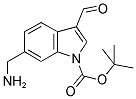 6-AMINOMETHYL-3-FORMYL-INDOLE-1-CARBOXYLIC ACID TERT-BUTYL ESTER Struktur