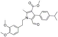 METHYL 1-[2-(3,4-DIMETHOXYPHENYL)ETHYL]-5-FORMYL-4-(4-ISOPROPYLPHENYL)-2-METHYL-1H-PYRROLE-3-CARBOXYLATE Struktur