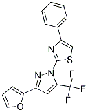 2-[3-(2-FURYL)-5-(TRIFLUOROMETHYL)-1H-PYRAZOL-1-YL]-4-PHENYL-1,3-THIAZOLE Struktur