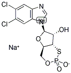 5,6-DICHLORO-1-BETA-D-RIBOFURANOSYLBENZIMIDAZOLE-3',5'-CYCLIC MONOPHOSPHOROTHIOATE, SP- ISOMER SODIUM SALT Struktur