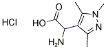 AMINO(1,3,5-TRIMETHYL-1H-PYRAZOL-4-YL)ACETIC ACID HYDROCHLORIDE Struktur