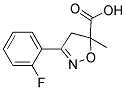 3-(2-FLUORO-PHENYL)-5-METHYL-4,5-DIHYDRO-ISOXAZOLE-5-CARBOXYLIC ACID Struktur