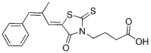 4-[5-(2-METHYL-3-PHENYL-ALLYLIDENE)-4-OXO-2-THIOXO-THIAZOLIDIN-3-YL]-BUTYRIC ACID Struktur