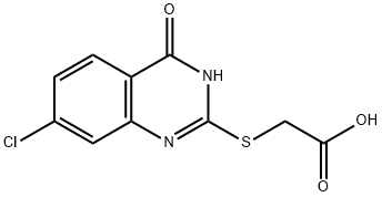 (7-CHLORO-4-OXO-3,4-DIHYDRO-QUINAZOLIN-2-YLSULFANYL)-ACETIC ACID Struktur