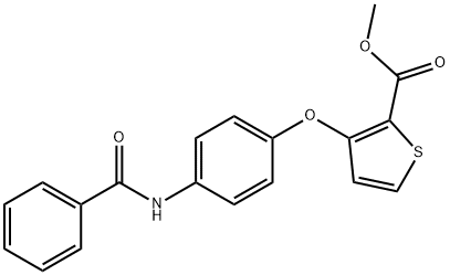 METHYL 3-[4-(BENZOYLAMINO)PHENOXY]-2-THIOPHENECARBOXYLATE Struktur