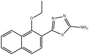 5-(1-ETHOXY-2-NAPHTHYL)-1,3,4-THIADIAZOL-2-YLAMINE Struktur