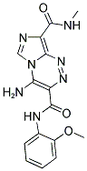 4-AMINO-N~3~-(2-METHOXYPHENYL)-N~8~-METHYLIMIDAZO[5,1-C][1,2,4]TRIAZINE-3,8-DICARBOXAMIDE Struktur