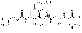 Z-TYR-VAL-ALA-ASP(OME)-FLUOROMETHYLKETONE Struktur