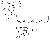 PENT-4-ENYL-6-O-T-BUTYLDIPHENYLSILYL-3,4-O-ISOPROPYLIDENE-D-GALACTOPYRANOSIDE Struktur