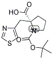 BOC-(R)-ALPHA-(4-THIAZOLYLMETHYL)-PROLINE Struktur