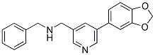 1-[5-(1,3-BENZODIOXOL-5-YL)PYRIDIN-3-YL]-N-BENZYLMETHANAMINE Struktur