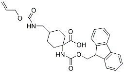 FMOC-(4-CIS/TRANS)-1, 1-ACCH(4-CH2-NH-ALLOC) Struktur