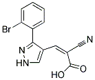 (2Z)-3-[3-(2-BROMOPHENYL)-1H-PYRAZOL-4-YL]-2-CYANOACRYLIC ACID Struktur