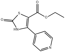 2-OXO-4-PYRIDIN-4-YL-2,3-DIHYDRO-THIAZOLE-5-CARBOXYLIC ACID ETHYL ESTER Struktur