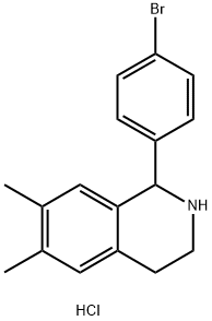 1-(4-BROMOPHENYL)-6,7-DIMETHYL-1,2,3,4-TETRAHYDROISOQUINOLINE HYDROCHLORIDE Struktur