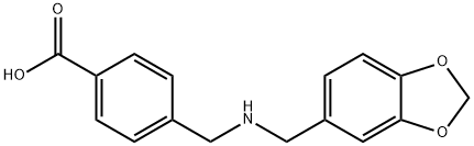 4-(((1,3-BENZODIOXOL-5-YLMETHYL)AMINO)METHYL)BENZOIC ACID Struktur