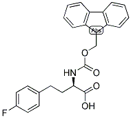 (R)-2-(9H-FLUOREN-9-YLMETHOXYCARBONYLAMINO)-4-(4-FLUORO-PHENYL)-BUTYRIC ACID Struktur