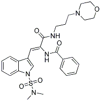 (Z)-N-(1-(1-(N,N-DIMETHYLSULFAMOYL)-1H-INDOL-3-YL)-3-(3-MORPHOLINOPROPYLAMINO)-3-OXOPROP-1-EN-2-YL)BENZAMIDE Struktur