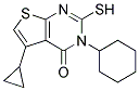 3-CYCLOHEXYL-5-CYCLOPROPYL-2-MERCAPTOTHIENO[2,3-D]PYRIMIDIN-4(3H)-ONE Struktur