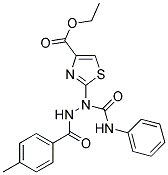 ETHYL 2-[1-(ANILINOCARBONYL)-2-(4-METHYLBENZOYL)HYDRAZINO]-1,3-THIAZOLE-4-CARBOXYLATE Struktur