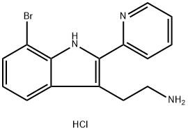 2-(7-BROMO-2-PYRIDIN-2-YL-1H-INDOL-3-YL)-ETHYLAMINE HYDROCHLORIDE Struktur