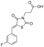 3-[5-(3-FLUORO-BENZYLIDENE)-2,4-DIOXO-THIAZOLIDIN-3-YL]-PROPIONIC ACID Struktur