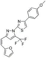 2-[3-[(Z)-2-(2-FURYL)VINYL]-5-(TRIFLUOROMETHYL)-1H-PYRAZOL-1-YL]-4-(4-METHOXYPHENYL)-1,3-THIAZOLE Struktur