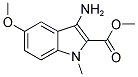 3-AMINO-5-METHOXY-1-METHYL-1H-INDOLE-2-CARBOXYLIC ACID METHYL ESTER Struktur