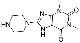 1,3-DIMETHYL-8-PIPERAZIN-1-YL-3,7-DIHYDRO-PURINE-2,6-DIONE Struktur