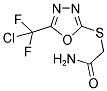 2-((5-[CHLORO(DIFLUORO)METHYL]-1,3,4-OXADIAZOL-2-YL)SULFANYL)ACETAMIDE Struktur