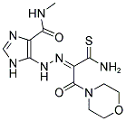 5-{(2E)-2-[2-AMINO-1-(MORPHOLIN-4-YLCARBONYL)-2-THIOXOETHYLIDENE]HYDRAZINO}-N-METHYL-1H-IMIDAZOLE-4-CARBOXAMIDE Struktur