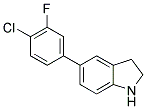 5-(4-CHLORO-3-FLUOROPHENYL)INDOLINE Struktur