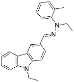 9-ETHYL-3-[N-ETHYL-N-(O-TOLYL)HYDRAZONOMETHYL]CARBAZOLE Struktur