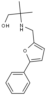 2-METHYL-2-(((5-PHENYL-2-FURYL)METHYL)AMINO)PROPAN-1-OL Struktur