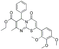 ETHYL 8-METHYL-4-OXO-6-PHENYL-2-(2,3,4-TRIMETHOXYPHENYL)-4,6-DIHYDROPYRIMIDO[2,1-B][1,3]THIAZINE-7-CARBOXYLATE Struktur