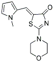 (5Z)-5-[(1-METHYL-1H-PYRROL-2-YL)METHYLENE]-2-MORPHOLIN-4-YL-1,3-THIAZOL-4(5H)-ONE Struktur