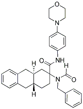 (4AR,9AS)-2-(N-BENZYLFORMAMIDO)-N-(4-MORPHOLINOPHENYL)-1,2,3,4,4A,9,9A,10-OCTAHYDROANTHRACENE-2-CARBOXAMIDE Struktur