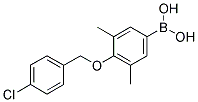 4-(4'-CHLOROBENZYLOXY)-3,5-DIMETHYLPHENYLBORONIC ACID Struktur