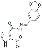 N'-[(1E)-1,3-BENZODIOXOL-5-YLMETHYLENE]-5-NITRO-1H-IMIDAZOLE-4-CARBOHYDRAZIDE Struktur