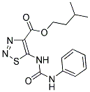 3-METHYLBUTYL 5-[(ANILINOCARBONYL)AMINO]-1,2,3-THIADIAZOLE-4-CARBOXYLATE Struktur