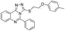 5-PHENYL-3-(2-P-TOLYLOXY-ETHYLSULFANYL)-[1,2,4]TRIAZOLO[4,3-C]QUINAZOLINE Struktur