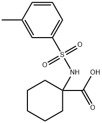 1-([(3-METHYLPHENYL)SULFONYL]AMINO)CYCLOHEXANECARBOXYLIC ACID Struktur