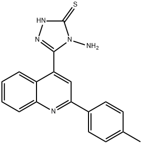 4-AMINO-5-[2-(4-METHYLPHENYL)QUINOLIN-4-YL]-4H-1,2,4-TRIAZOLE-3-THIOL Struktur