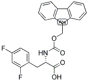 (S)-3-(2,4-DIFLUORO-PHENYL)-2-(9H-FLUOREN-9-YLMETHOXYCARBONYLAMINO)-PROPIONIC ACID Struktur